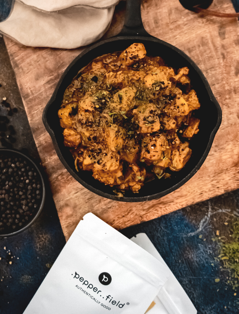 poulet brun noir