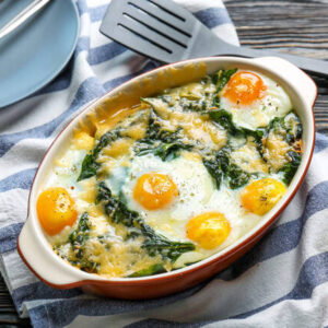 Fromage ,Epinards & oeuf bio