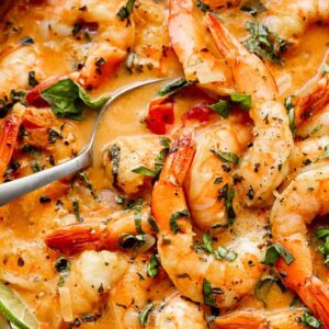 CREVETTES AU LAIT DE NOIX DE COCO (Doux)