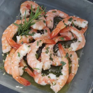 Crevettes brun noir
