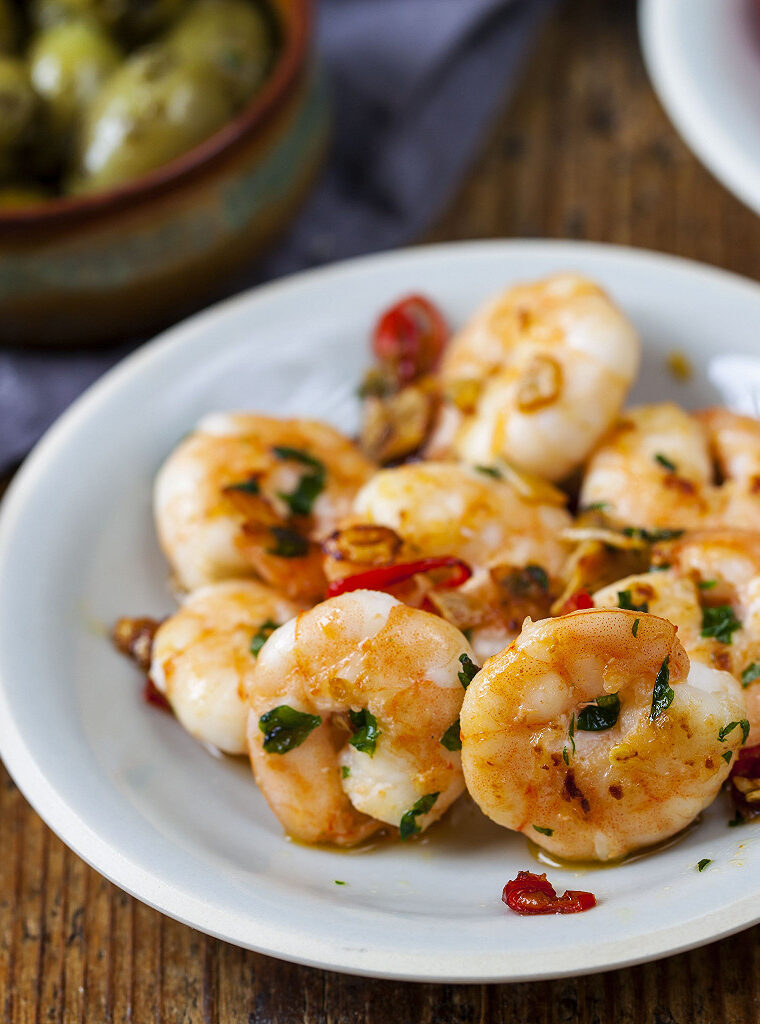 CREVETTES À L'AIL (MOYEN).-