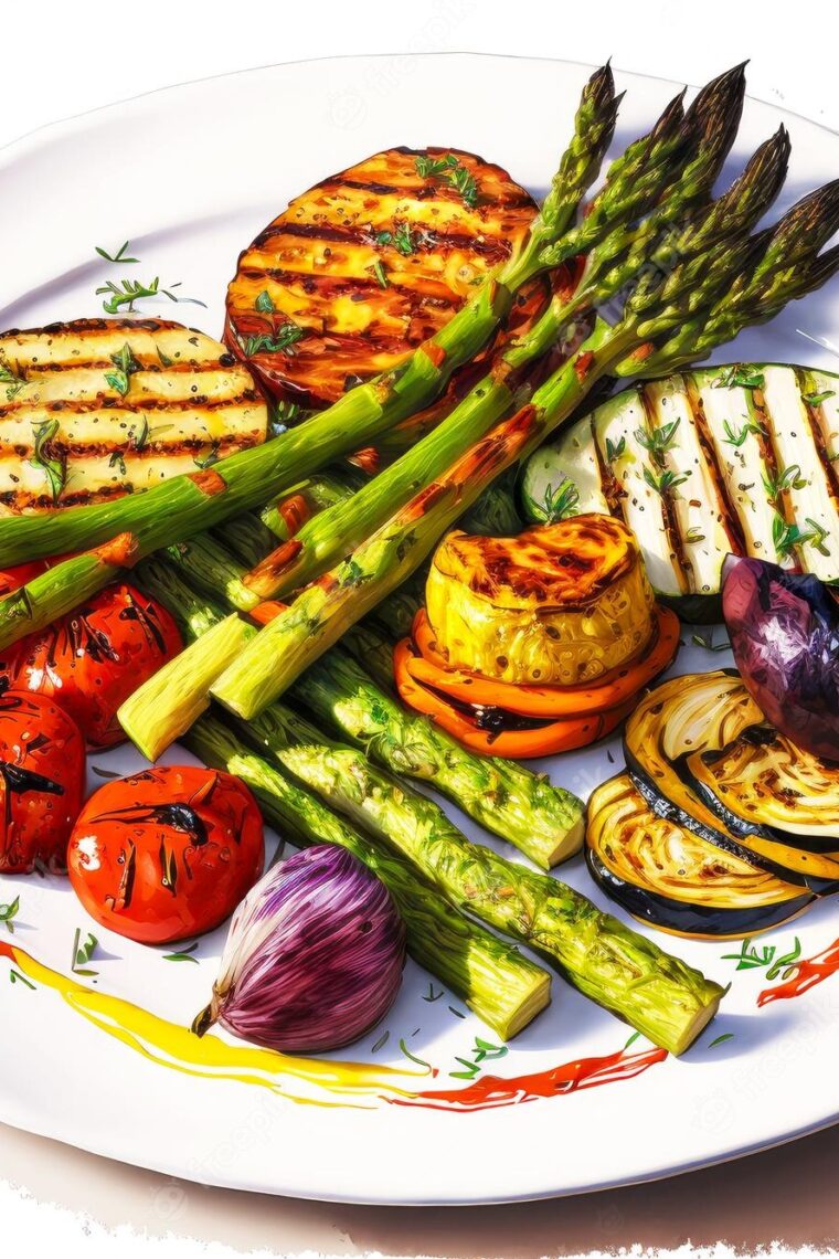 Plat mélange grille