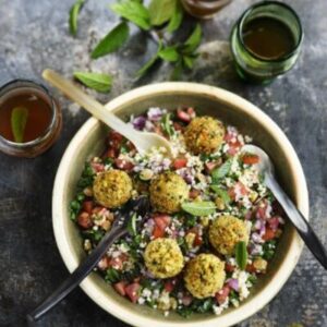 Salade et falafel..